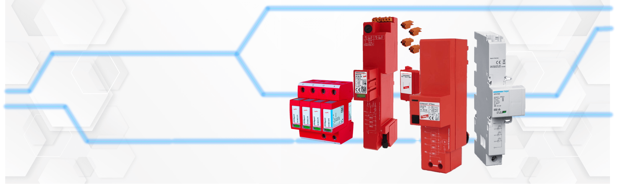 Ueberspannungsschutz Typ1 Typ2 Typ3 für Einfamilienhäuser und Gewerbeimmobilien 